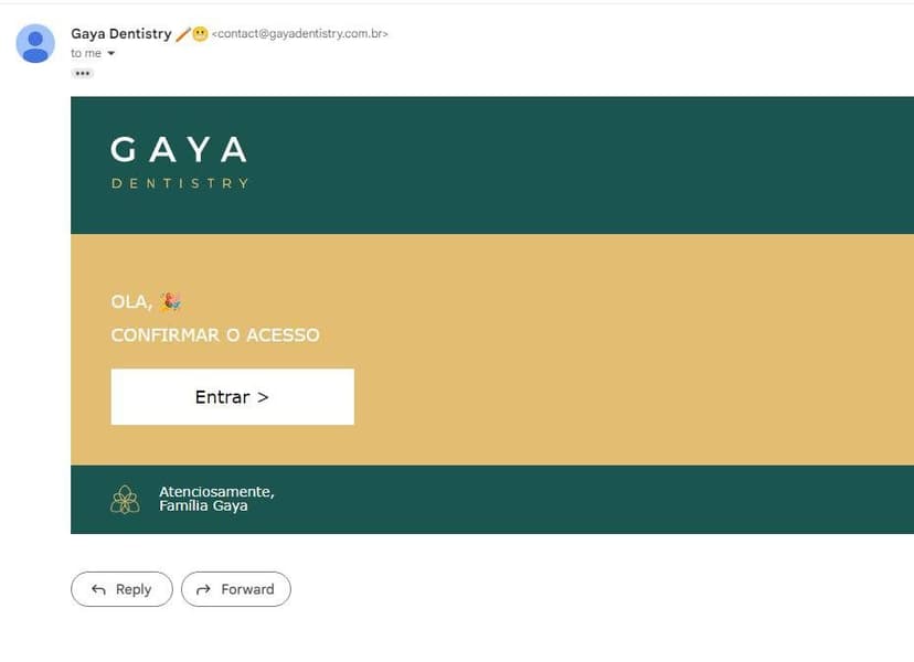 Branded access-confirmation email